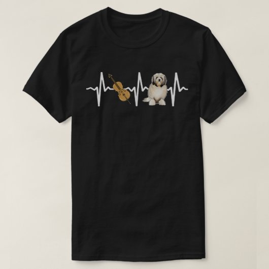 Chello Lowchen Heartbeat Dog Lover T-Shirt (Design vorne)