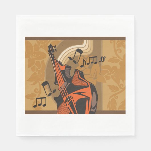 Chello Musikinstrument Papier Napkins Serviette (Vorderseite)