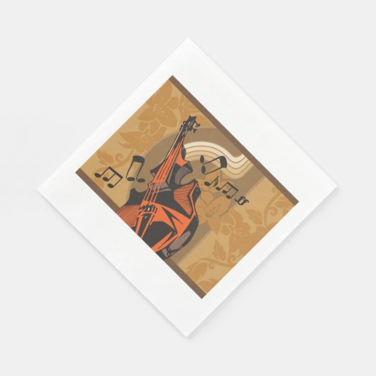 Chello Musikinstrument Papier Napkins Serviette (Ecke)