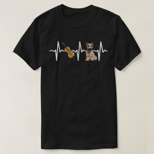 Chello Skye Terrier Heartbeat Dog Lover T-Shirt (Design vorne)