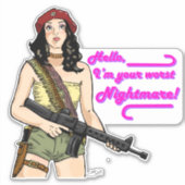 Chelly Duvalla: Ich bin dein schlimmster Albtraum- Aufkleber (Vorderseite)