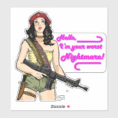 Chelly Duvalla: Ich bin dein schlimmster Albtraum- Aufkleber (Blatt)