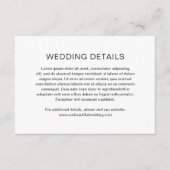 Chelsea Black and White Modern Wedding Begleitkarte (Vorderseite)