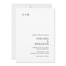 Chelsea Black and White Modern Wedding