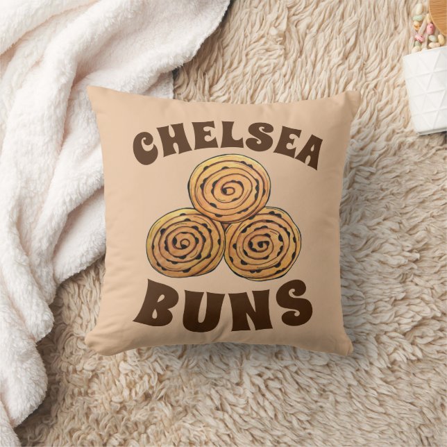 Chelsea Buns UK Currant Bun British Food Baking Kissen (Decke)