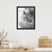"Chelsea" Cat Portrait Poster (Küche)