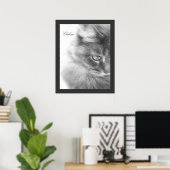 "Chelsea" Cat Portrait Poster (Heimbüro)
