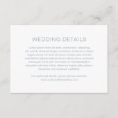 Chelsea Dusty Blue Modern Wedding Begleitkarte (Vorderseite)