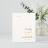 Chelsea Earthy Neutrals Moderne Hochzeitseinladung (Stehend Vorderseite)