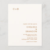Chelsea Earthy Neutrals Moderne Hochzeitseinladung (Vorderseite)