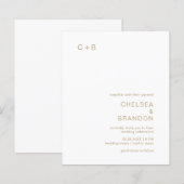 Chelsea Gold Moderne Einladung zur Hochzeit (Vorne/Hinten)