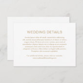 Chelsea Gold Moderne Hochzeit Begleitkarte (Vorne/Hinten)