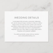 Chelsea Gray Moderne Hochzeit Begleitkarte (Vorderseite)