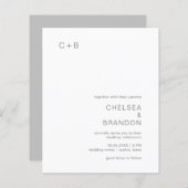 Chelsea Gray Moderne Hochzeitseinladung (Vorne/Hinten)