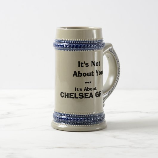 Chelsea-Grinsen-Tasse Bierglas (VorderseiteRechts)