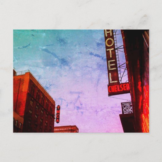 Chelsea Hotel, Postcard Postkarte (Vorderseite)