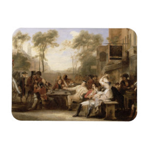 Chelsea-Pensionäre, welche die Zeitung Announcin Magnet