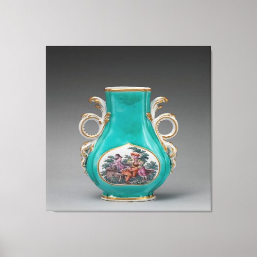 Chelsea Porcelain Türkis Vase Leinwanddruck (Vorderseite)