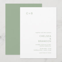 Chelsea Sage Green Moderne Hochzeit