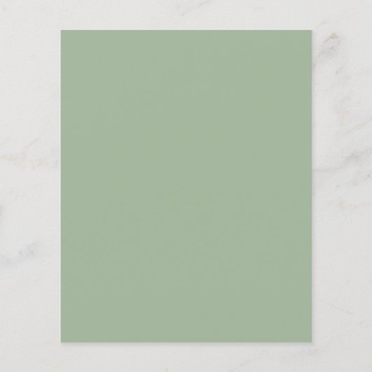 Chelsea Sage Green Moderne Hochzeit Einladung (Rückseite)
