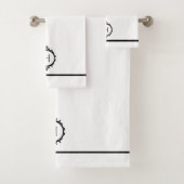 Chelsea Schwarz/Weiß Mit Monogramm Badhandtuch Set (Insitu)