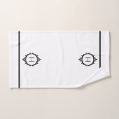Chelsea Schwarz/Weiß Mit Monogramm Badhandtuch Set (Handtuch)