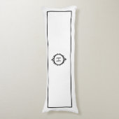 Chelsea Schwarz/Weiß Mit Monogramm Seitenschläferkissen (Vorderseite Vertikal)