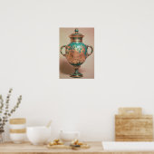 Chelsea-Vase und Deckel mit Goldchinoiserie Poster (Küche)