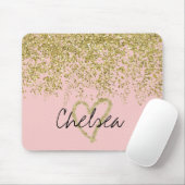 Chelsea's Glitzer-y Heart Cascade Mousepad (Mit Mouse)
