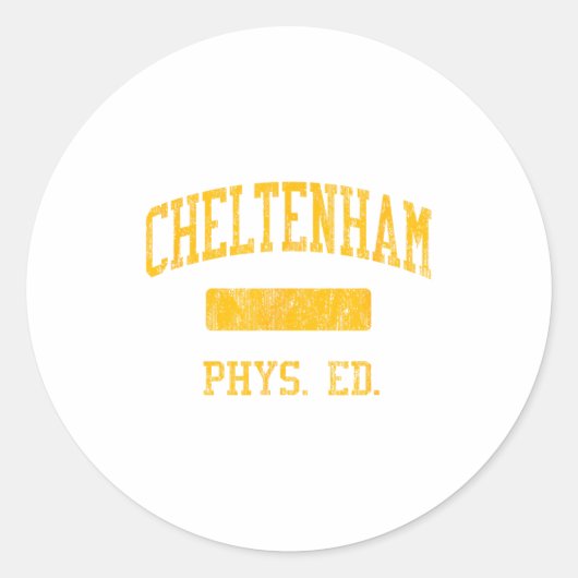 Cheltenham High School Hs Wyncote Pa Phys Ed Runder Aufkleber (Vorderseite)