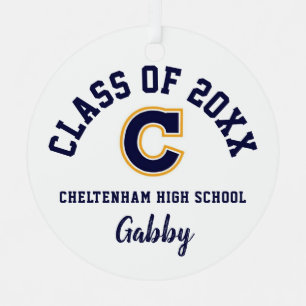 Cheltenham High School Ornament Weihnachtsfeiertag Aus Metall