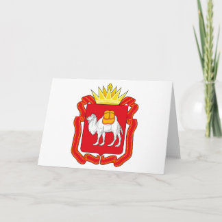 Chelyabinsk-Wappen-Grußkarte Karte