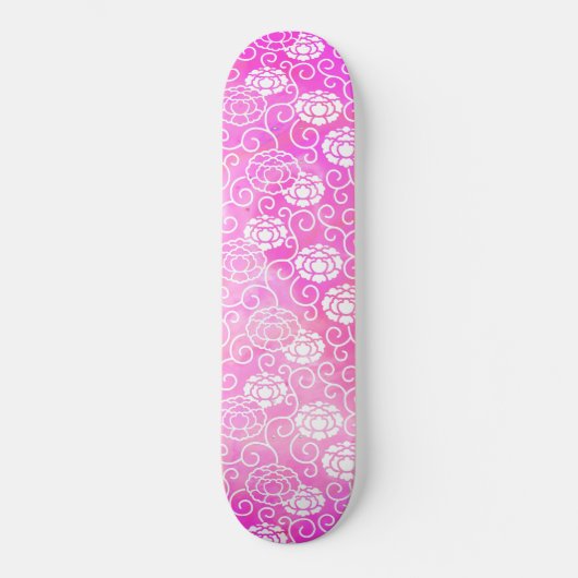 Chem 5 Pink Peonies Skateboard (Vorderseite)