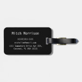 Chem 7 Hipster Monogramm Gepäckanhänger (Rückseite horizontal)