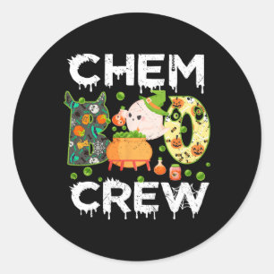 Chem Boo Crew Halloween Chemist Match Runder Aufkleber