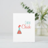 Chem Chick Postkarte (Stehend Vorderseite)