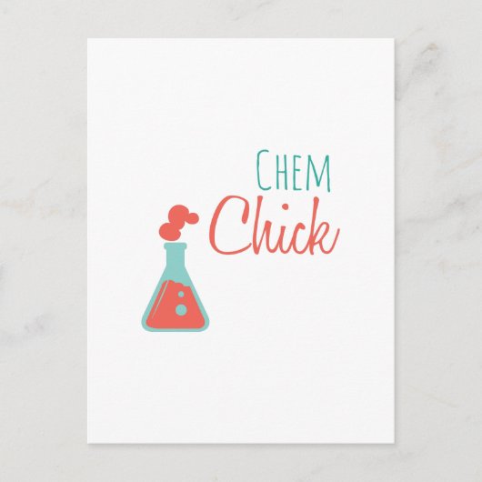 Chem Chick Postkarte (Vorderseite)