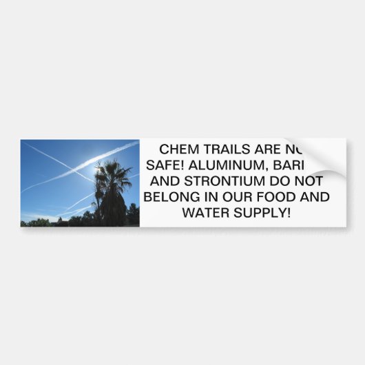 CHEM SPUREN SIND NICHT SICHER AUTOAUFKLEBER (Vorne)