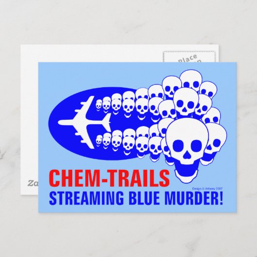 Chem Trails Postkarte (Vorne/Hinten)