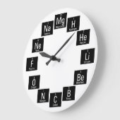 Chemical Elemente Fun Nerdy Große Wanduhr (Winkel)