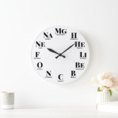 Chemical Elements Fun Nerdy Große Wanduhr (Zuhause)