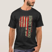 Chemical Engineer 4th Of July US Flag Patriotic En T-Shirt (Vorderseite)