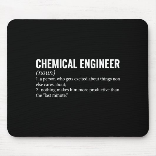 Chemical Engineer Profession Definition Engineerin Mousepad (Vorne)