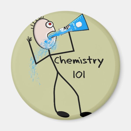 Chemie 101 Stickman Design Funny Gifts Magnet (Vorne)