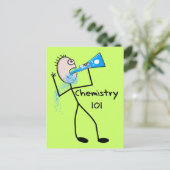 Chemie 101 Stickman Design Funny Gifts Postkarte (Stehend Vorderseite)