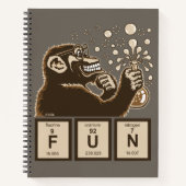 Chemie-Affe entdeckte Spaß Notizbuch (Vorderseite)