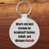 Chemie Bacon Pun Schlüsselanhänger (Vorderseite)