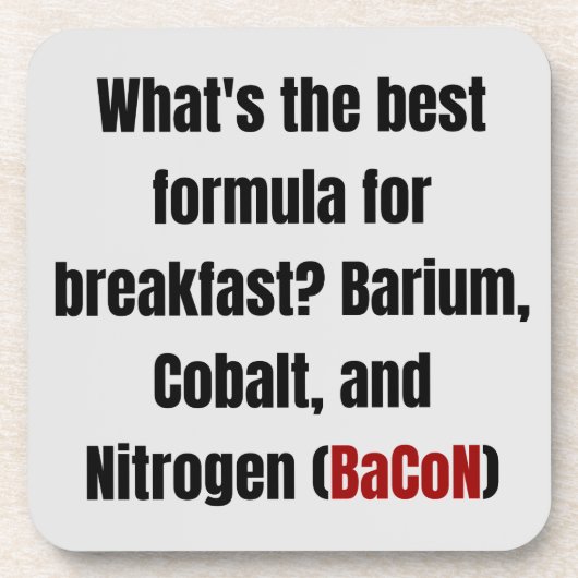Chemie Bacon Pun Vater Joke Science Funny Getränkeuntersetzer (Vorderseite)