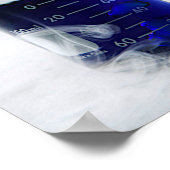 Chemie Beaker Blue Liquid, Rauchposter Poster (Ecke)