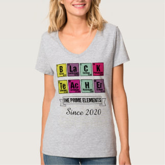 Chemie Black Teacher Prime Elements Black Month T-Shirt